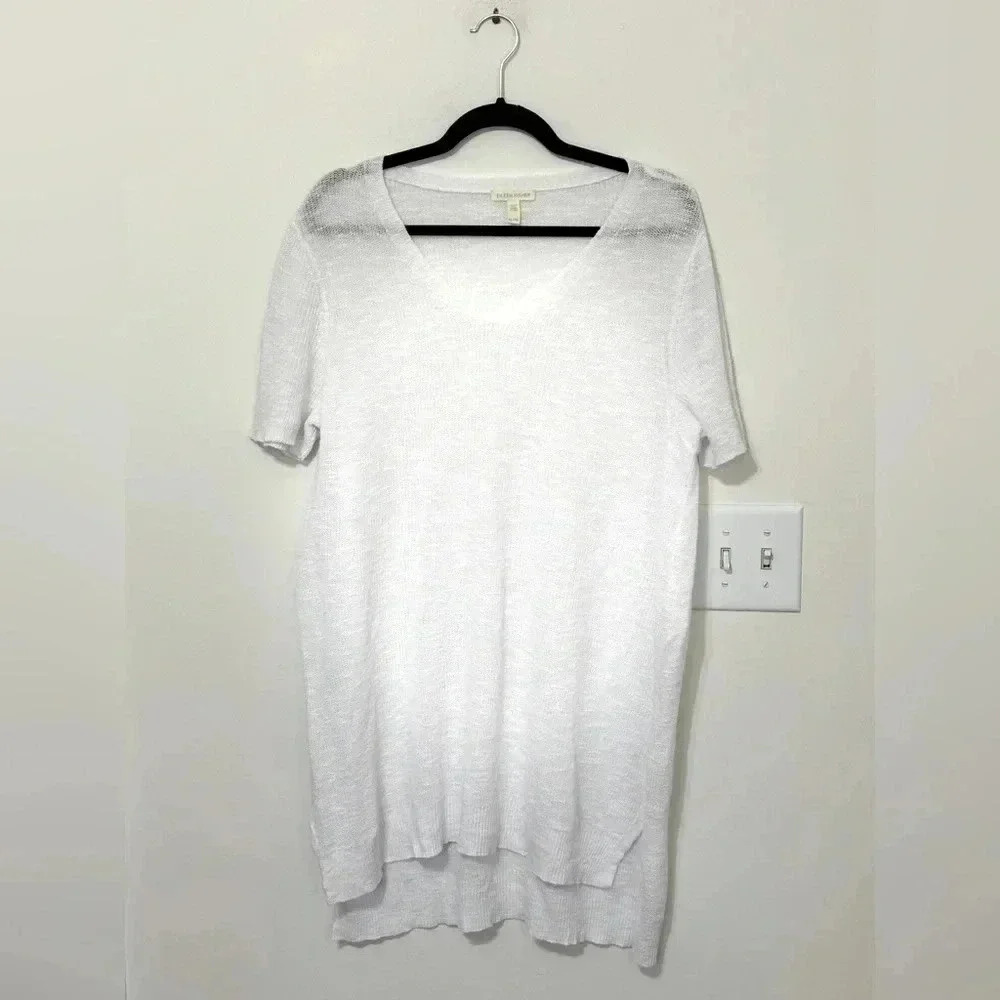 Eileen Fisher Linen/Cotton White Tunic